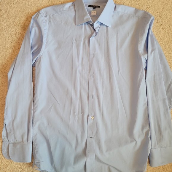 Harrods of London Mens Dress Shirt 15.5/39 Medium Blue 200/2 Extra Fine Cotton - Picture 7 of 11